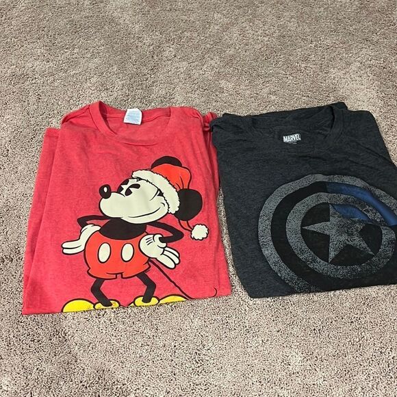 Marvel Disney Tshirts worn once ! Size 2xl - Picture 1 of 5